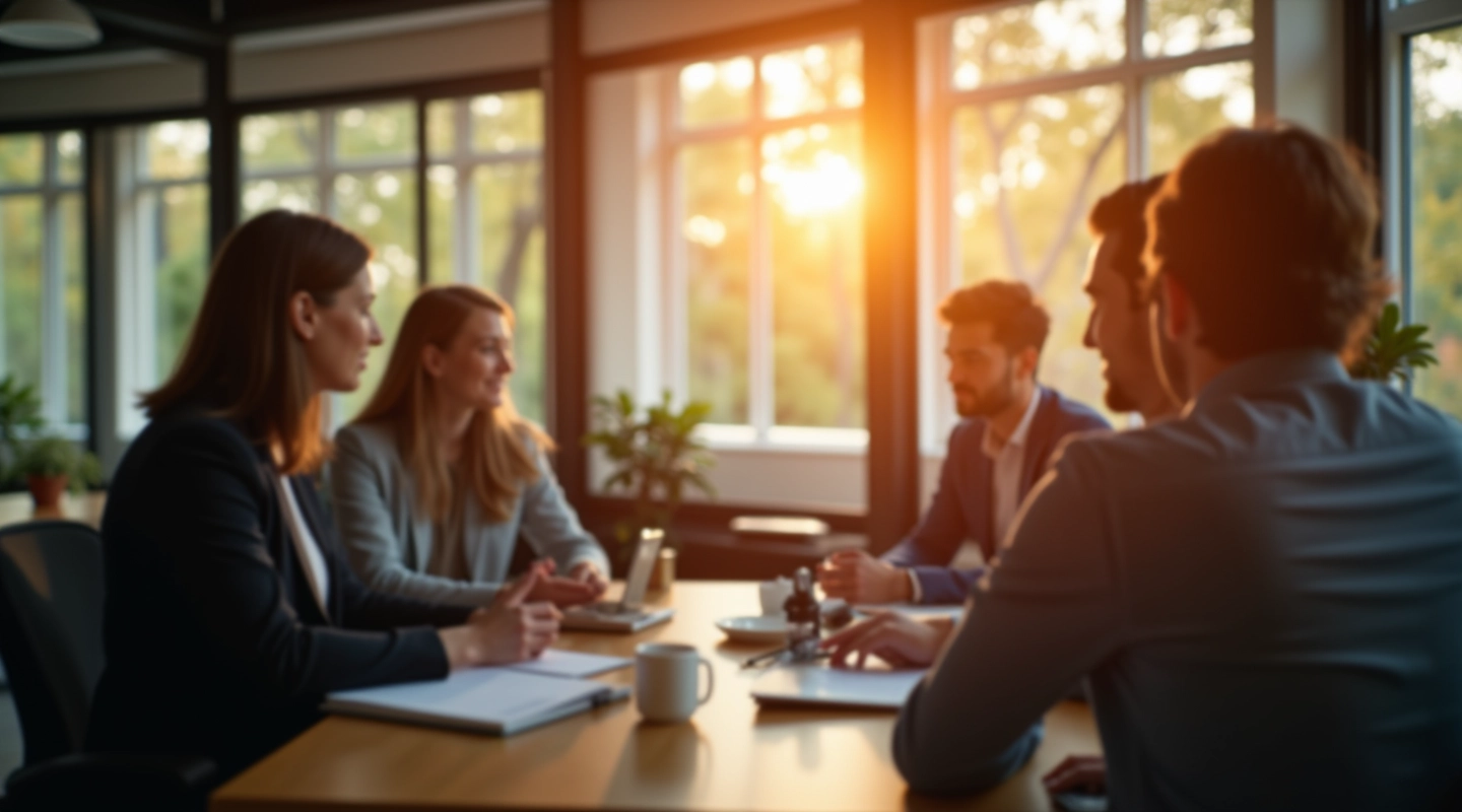 Mennesker der samarbejder og bygger relationer i et inspirerende arbejdsmiljø