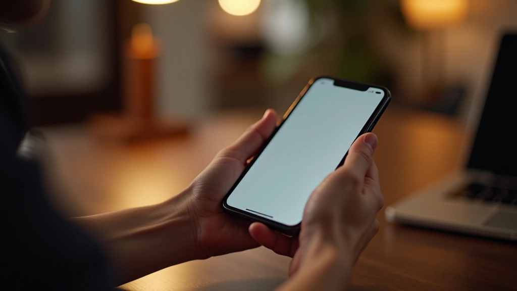 Smartphone skærm viser et udkast til en opfølgningsbesked med personlige detaljer